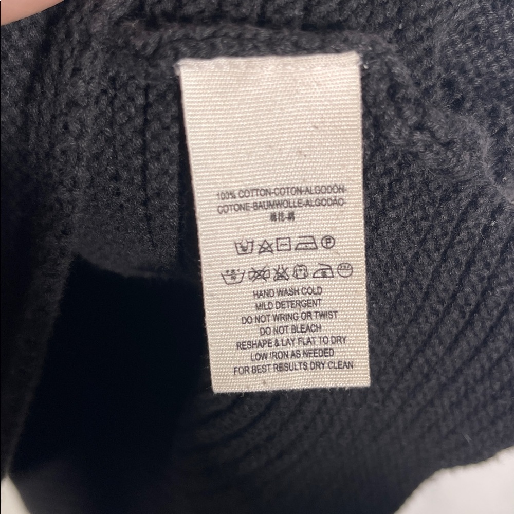 FREE PEOPLE WOMENS BLACK TURTLENECK SWEATER RIBBED SMALL - Picture 3 of 4